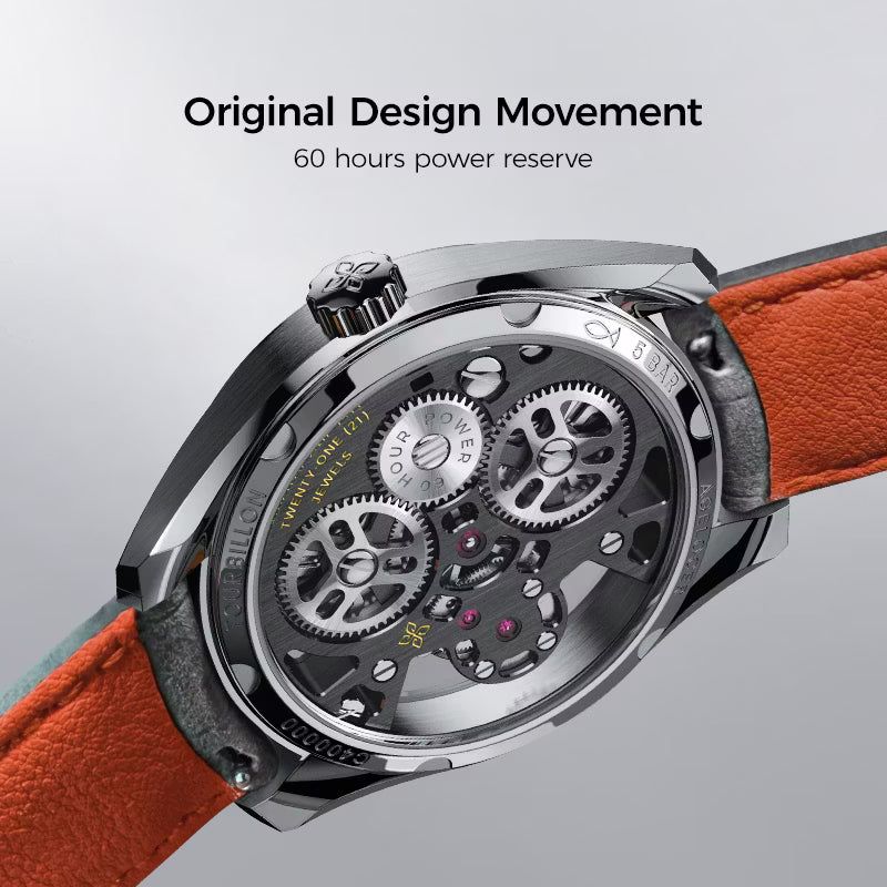 AGELOCER New In Free-sprung Balance 3D-Manta Tourbillon Watch -  9301A7SBK