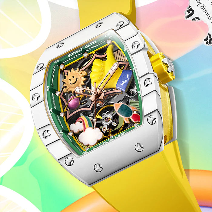 Bonest Gatti 夜光碳纖維自動錶 BG9001-R1