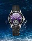 Peacock HAIYI Tourbillon Watch Diver [Limited Edition] - 孔雀海翼陀飛輪潛水錶 [限量版] - PFG0601.03 Purple
