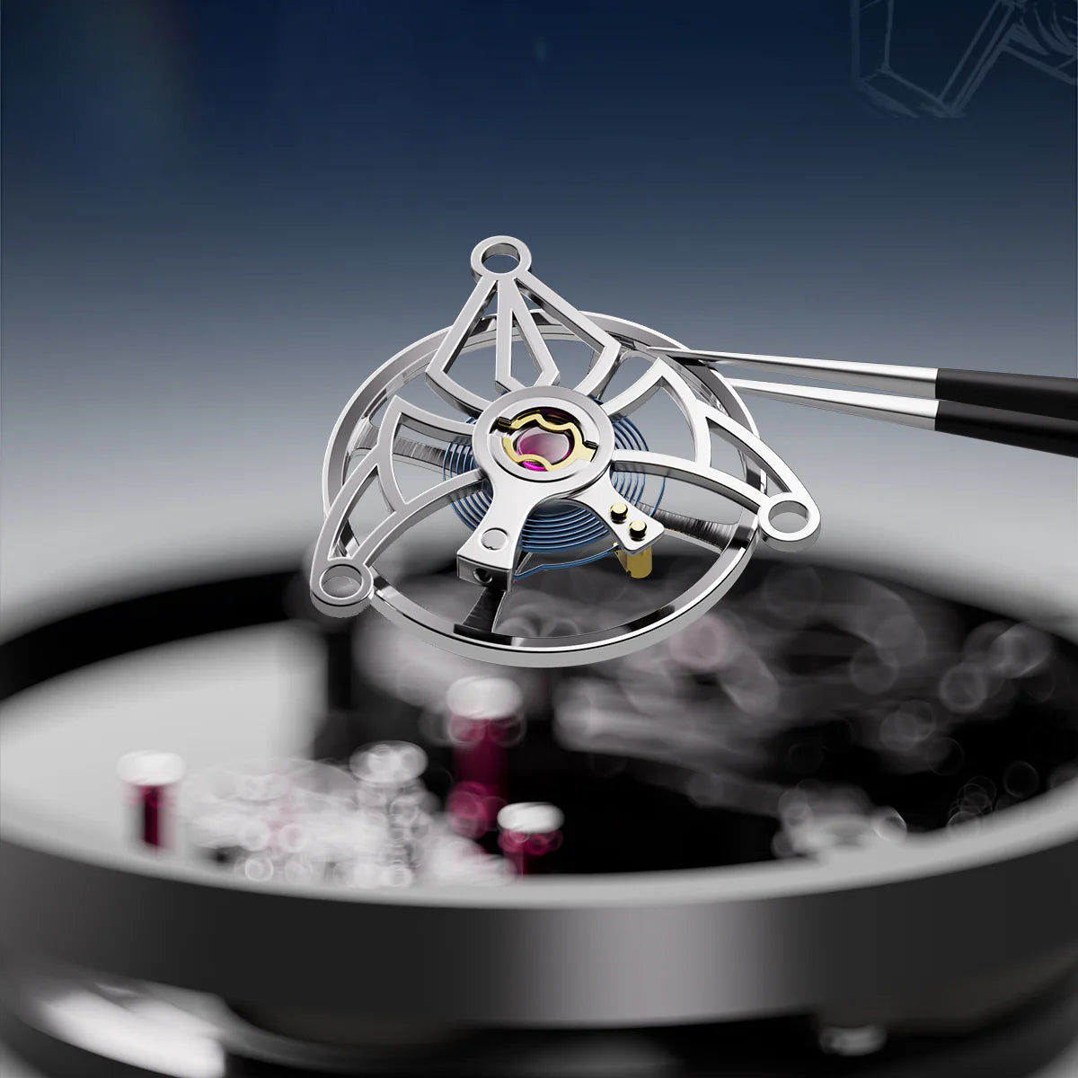 Bonest Gatti 72-Hour Rainbow Crystal Automatic Tourbillon BG7007-G1