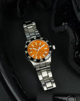 Aquatico Sea Dragon Tritium T100氣燈 潛水機械錶  Orange Dial