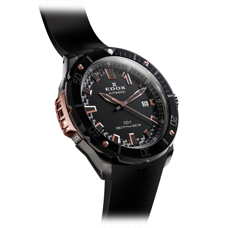 EDOX CO1 Date Automatic - 80137-37GNR-CANR