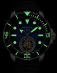 Peacock Ocean Wing Tourbillon 300M Diver Watch - 孔雀海洋之翼陀飛輪300米潛水錶 - PFG0201.01 Blue