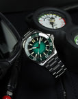 Aquatico Super Ocean Tritium T100 氣燈 潛水機械錶 Green Dial