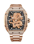Bonest Gatti 現貨發售龍雕刻水晶自動錶 金色 BG5605-S2 鋼帶
