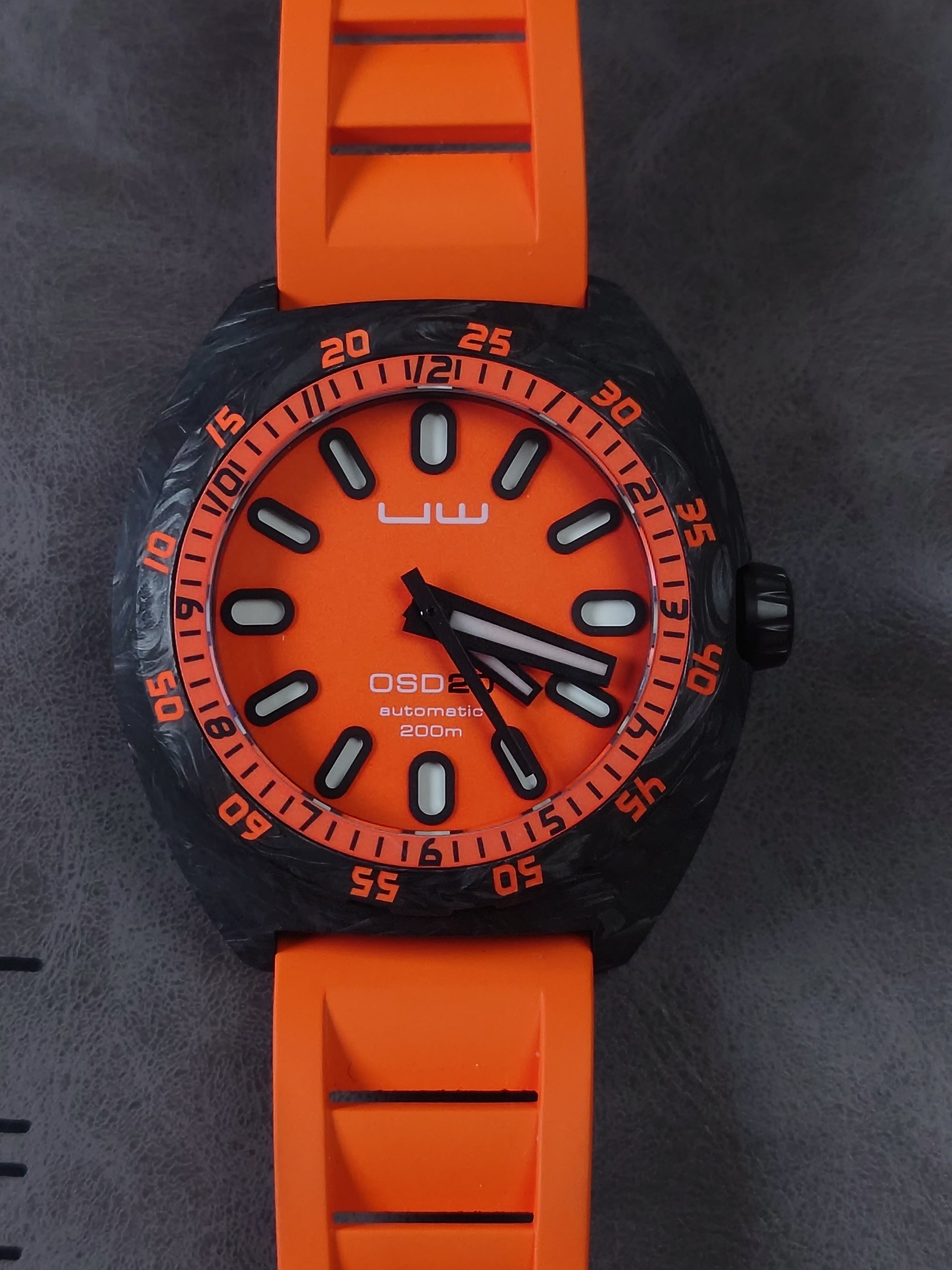 OVD SharkX 碳纖維機械錶-OS205 Orange