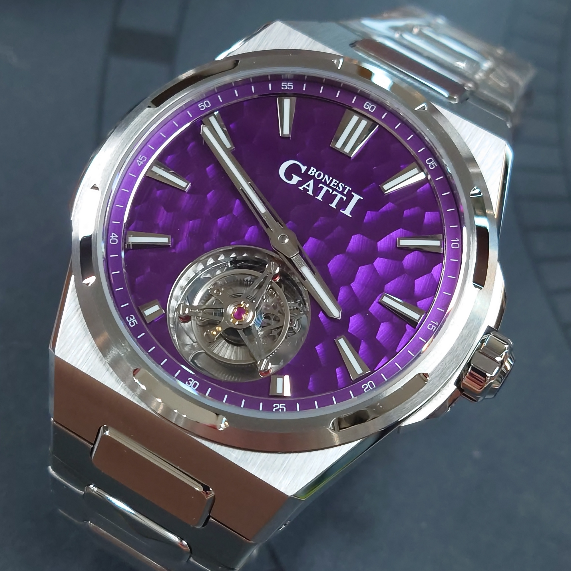 Bonest Gatti 現貨發售 自動陀飛輪套裝送皮帶及膠帶- BG7005-S3