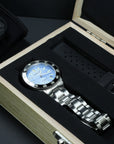 Aquatico Sea Dragon Tritium T100氣燈 潛水機械錶  Light Blue