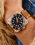 Aquatico Super Charger Bronze Tritium T100氣燈 青銅潛水機械錶 Black Dial