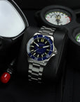 Aquatico Super Ocean Tritium T100 氣燈 潛水機械錶 Blue Dial