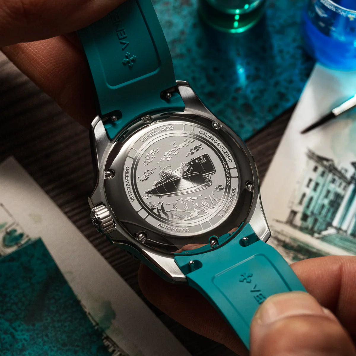 Venezianico Nereide Verdigris 銅綠錶面潛水錶 - 4521549