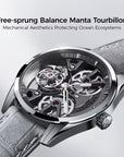 AGELOCER New In Free-sprung Balance 3D-Manta Tourbillon Watch -  9301A7SBK
