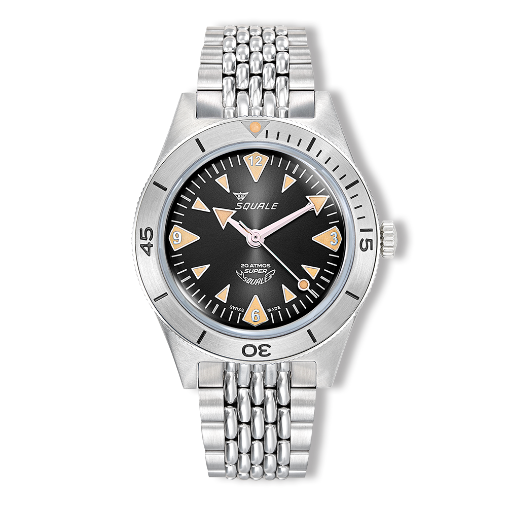 Squale Super-Squale Big Arrows Black Bracelet - SUPERSSABK.AC