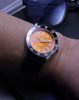 Aquatico Sea Dragon Tritium T100氣燈 潛水機械錶  Orange Dial