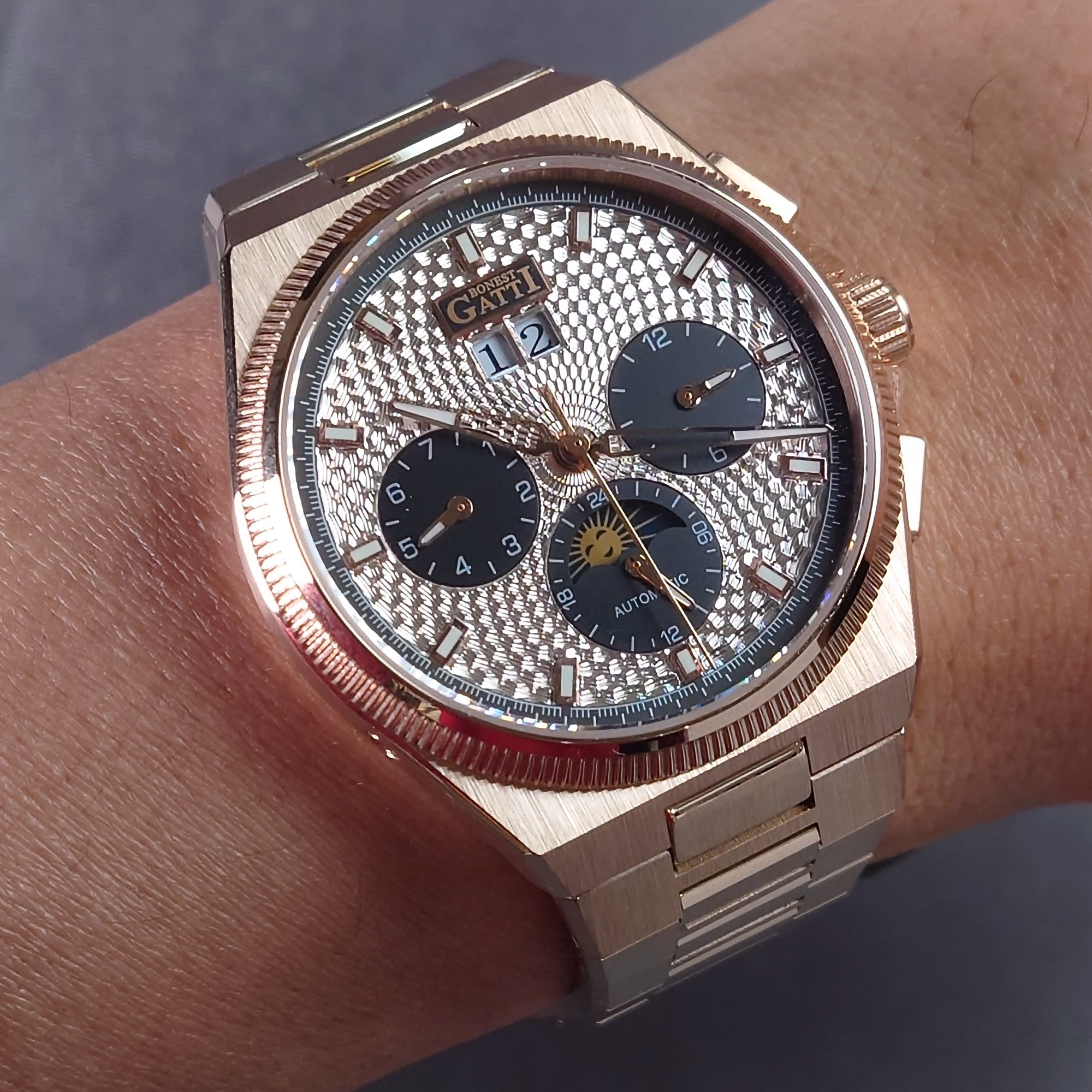 Bonest Gatti 現貨發售 多功能自動錶 BG8006-S3 RG