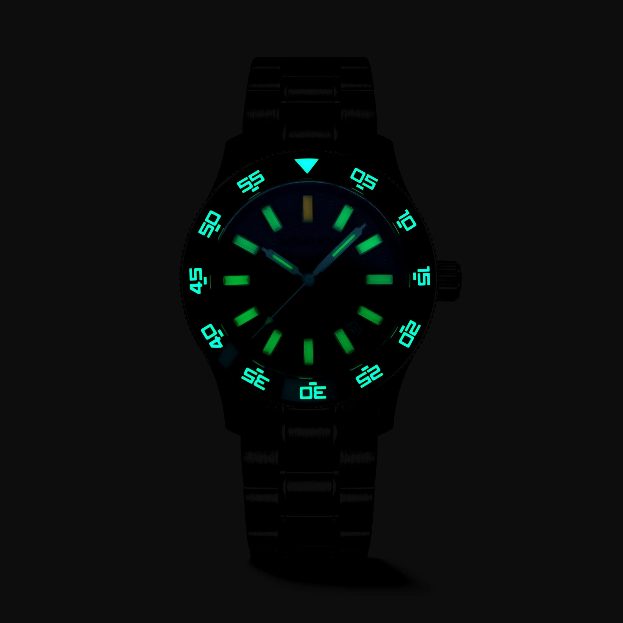 Aquatico Sea Dragon Tritium T100氣燈 潛水機械錶  Grey Dial