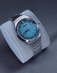 Bonest Gatti 現貨發售 冰裂紋一體式錶帶自動錶 BG8013-S3 Blue