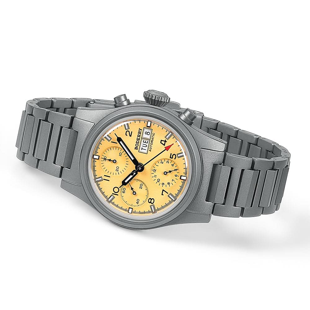 Boderry Landmaster Titanium Chronograph Automatic -  BD-A18T-05B Yellow