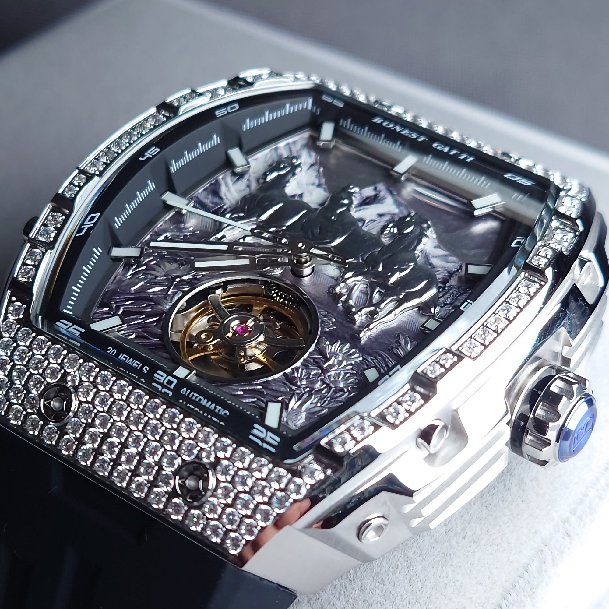 Bonest Gatti 現貨發售 馬年特別版機械錶 黑色 BG5006-R3