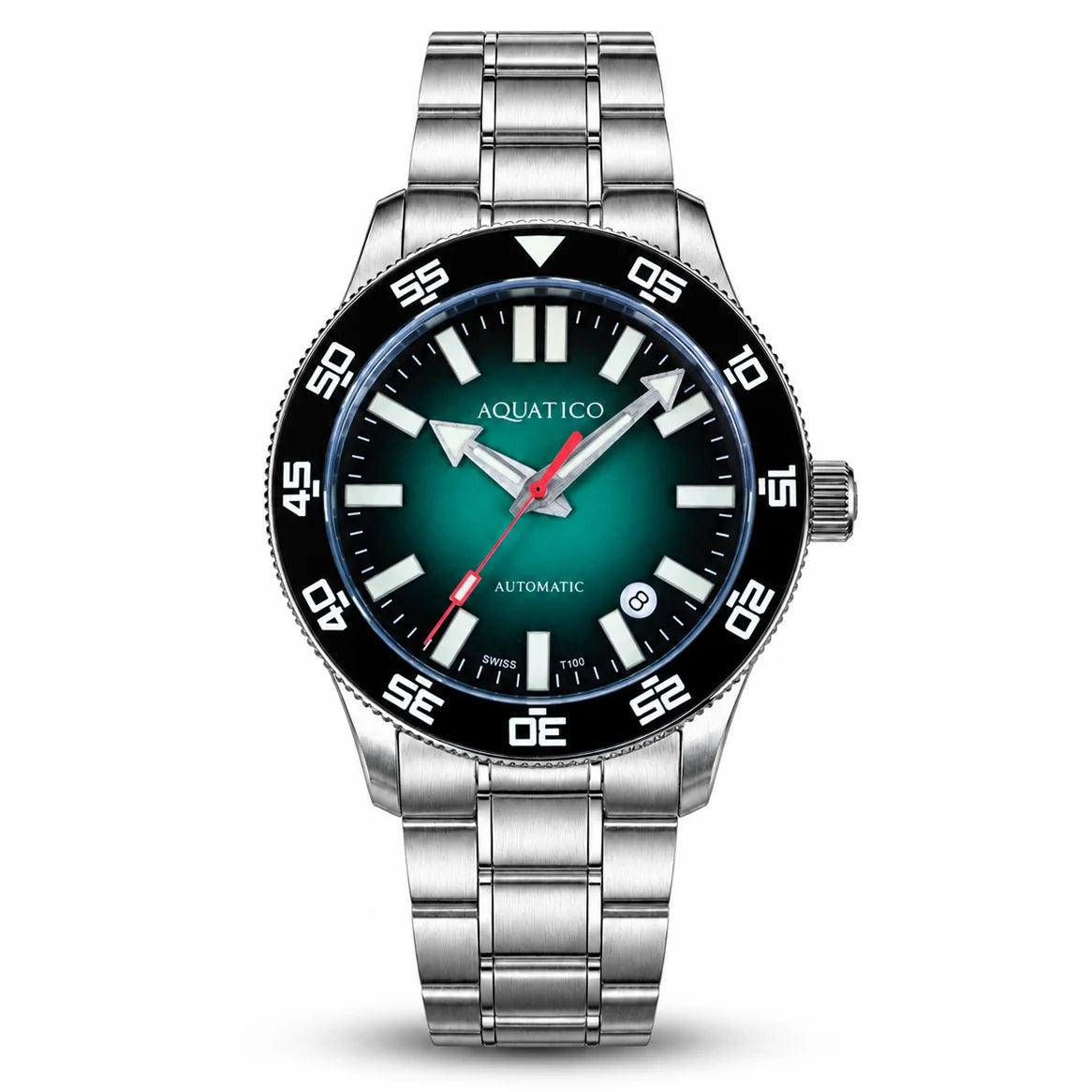 Aquatico Atlas Tritium Watch Fumé Green Dial T100氣燈潛水機械錶