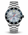Aquatico Atlas Tritium Watch Fumé Silver Dial T100氣燈潛水機械錶