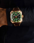 Aquatico Super Charger Bronze Tritium T100氣燈 青銅潛水機械錶 Green Dial