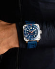 Aquatico Super Charger Steel Man Tritium T100氣燈 機械錶 Blue Dial