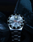 Aquatico Atlas Tritium Watch Fumé Silver Dial T100氣燈潛水機械錶