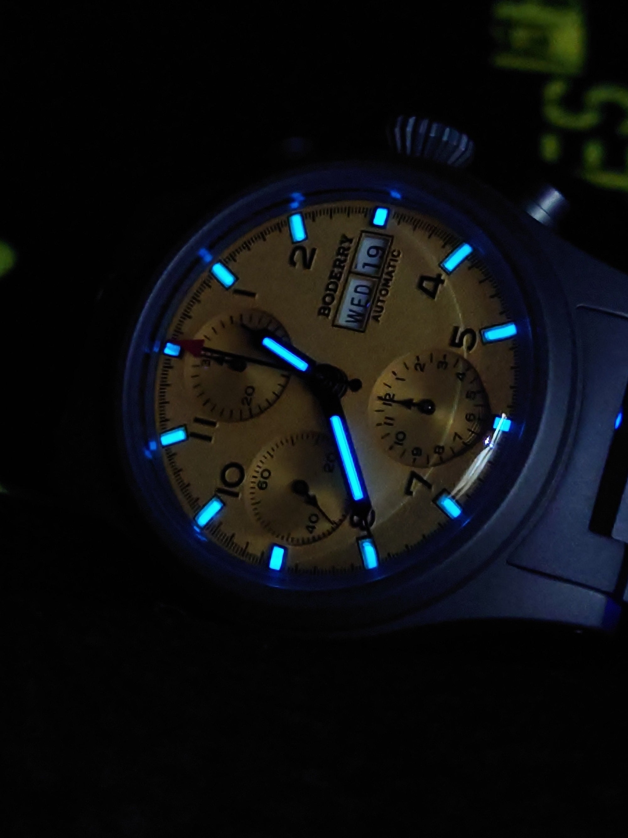 Boderry Landmaster Titanium Chronograph Automatic -  BD-A18T-05B Yellow