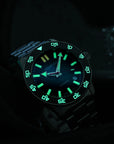 Aquatico Atlas Tritium Watch Fumé Blue Dial T100氣燈潛水機械錶