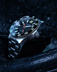 Aquatico Atlas Tritium Watch Fumé Black Dial T100氣燈潛水機械錶