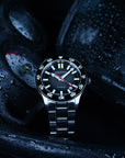 Aquatico Atlas Tritium Watch Fumé Black Dial T100氣燈潛水機械錶