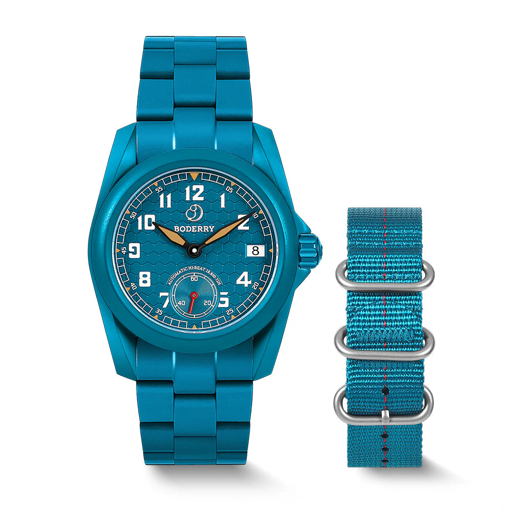 Boderry VOYAGER 72-Hours Titanium Automatic - BD-A19TBC-N03 Cerulean Blue