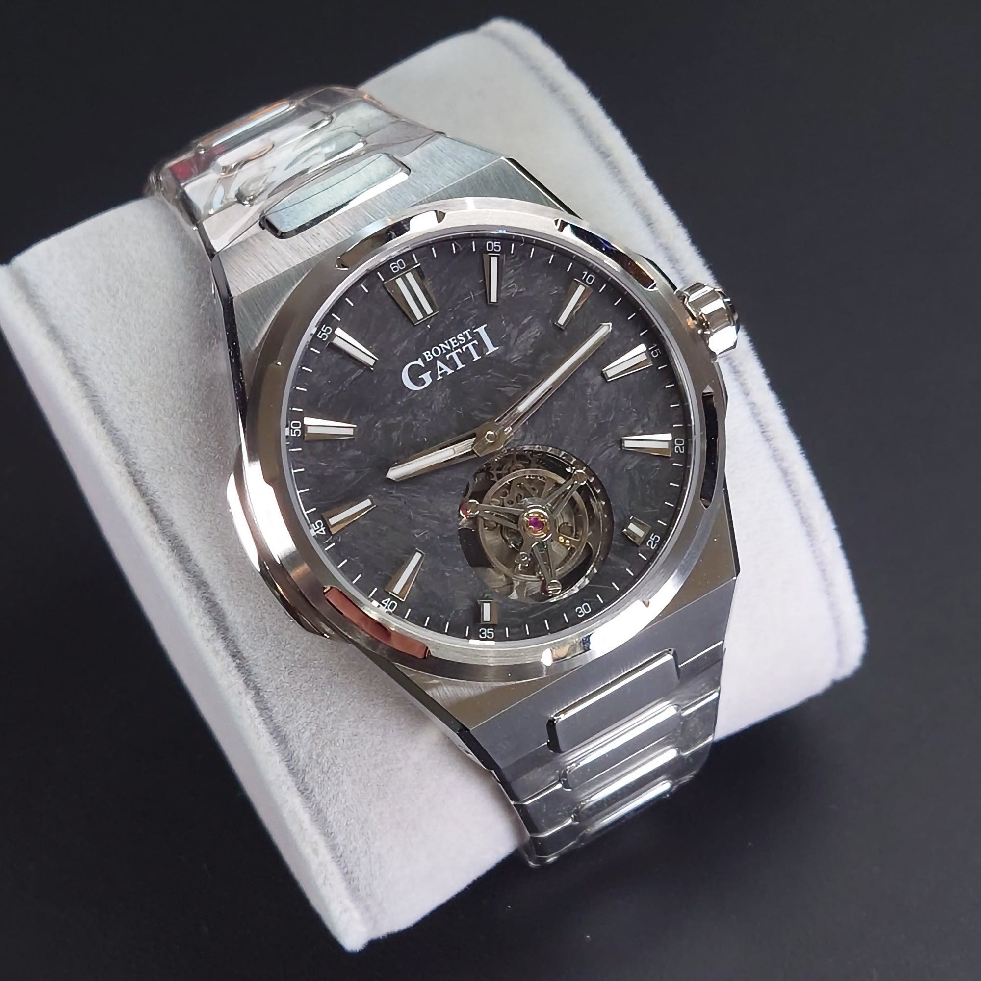 Bonest Gatti BG7006 Carbon Fiber Luminous Dial Tourbillon