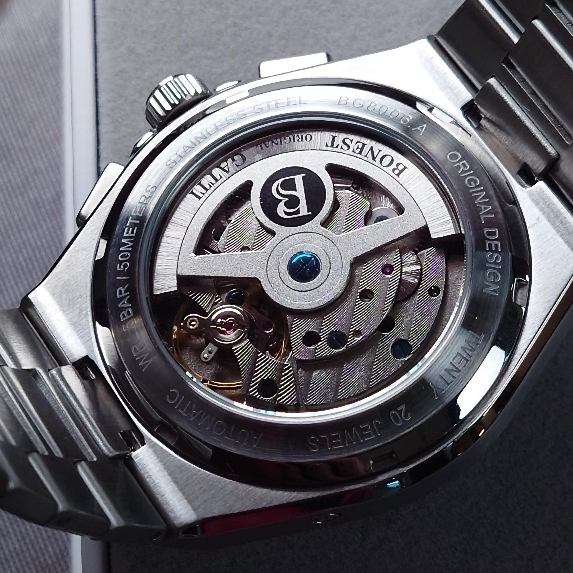 Bonest Gatti 現貨發售 多功能自動錶 BG8006-S1 BK