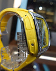 Bonest Gatti 酒桶形水晶多功能自動錶 BG5004-R3-Yellow