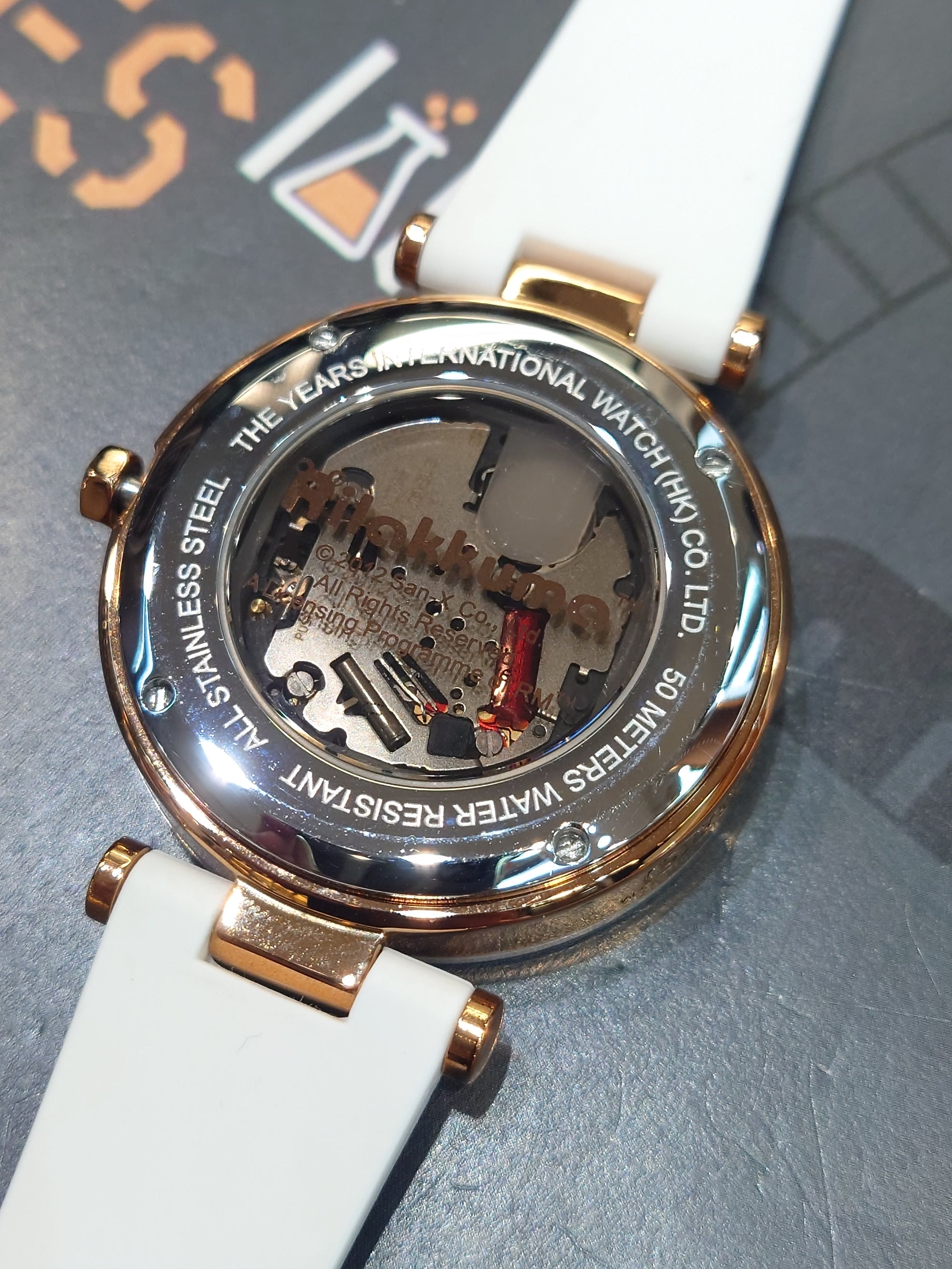 Rilakkuma 鬆弛熊多功能陶瓷石英錶 RK-1048B 金殼