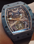Bonest Gatti 現貨發售 酒桶形夜光碳纖維自動錶 東瀛武士-BG9008-R2 Black
