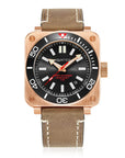 Aquatico Super Charger Bronze Tritium T100氣燈 青銅潛水機械錶 Black Dial