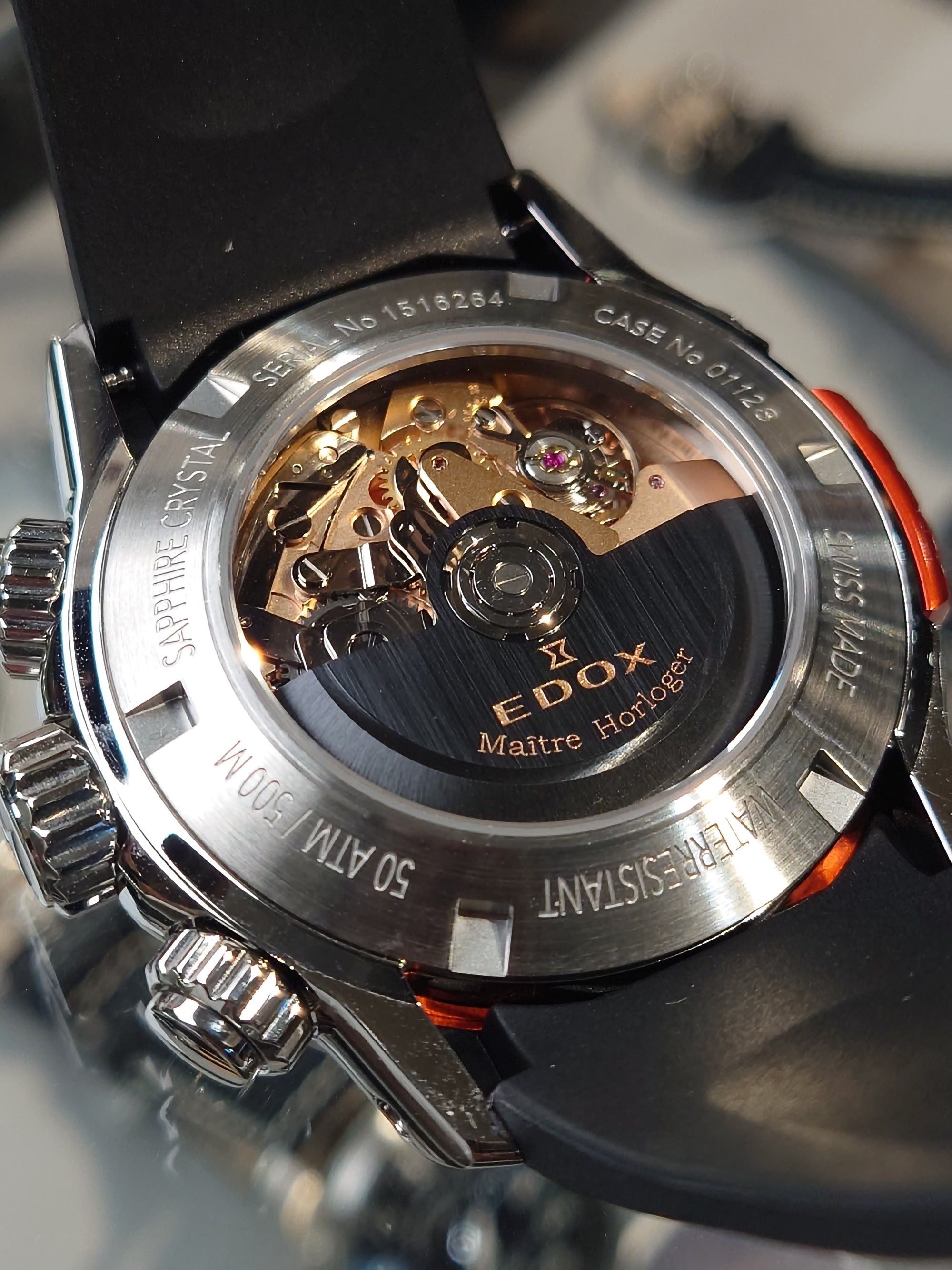 EDOX CO1 500米防水計時機械錶 01128-3NOCA-BUIDN