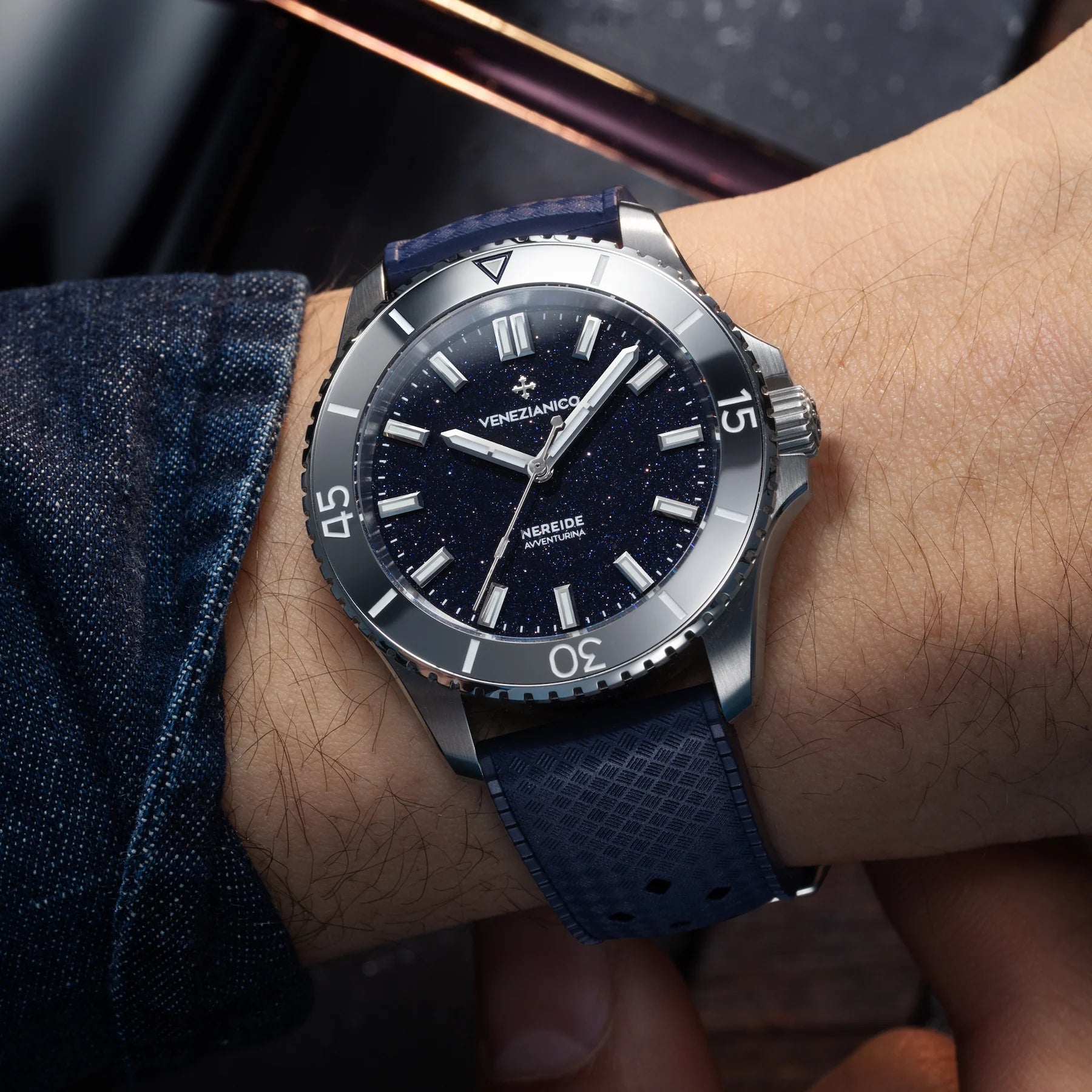 Venezianico Nereide Avventurina 39mm 砂金石鎢圈潛水錶- 3121551