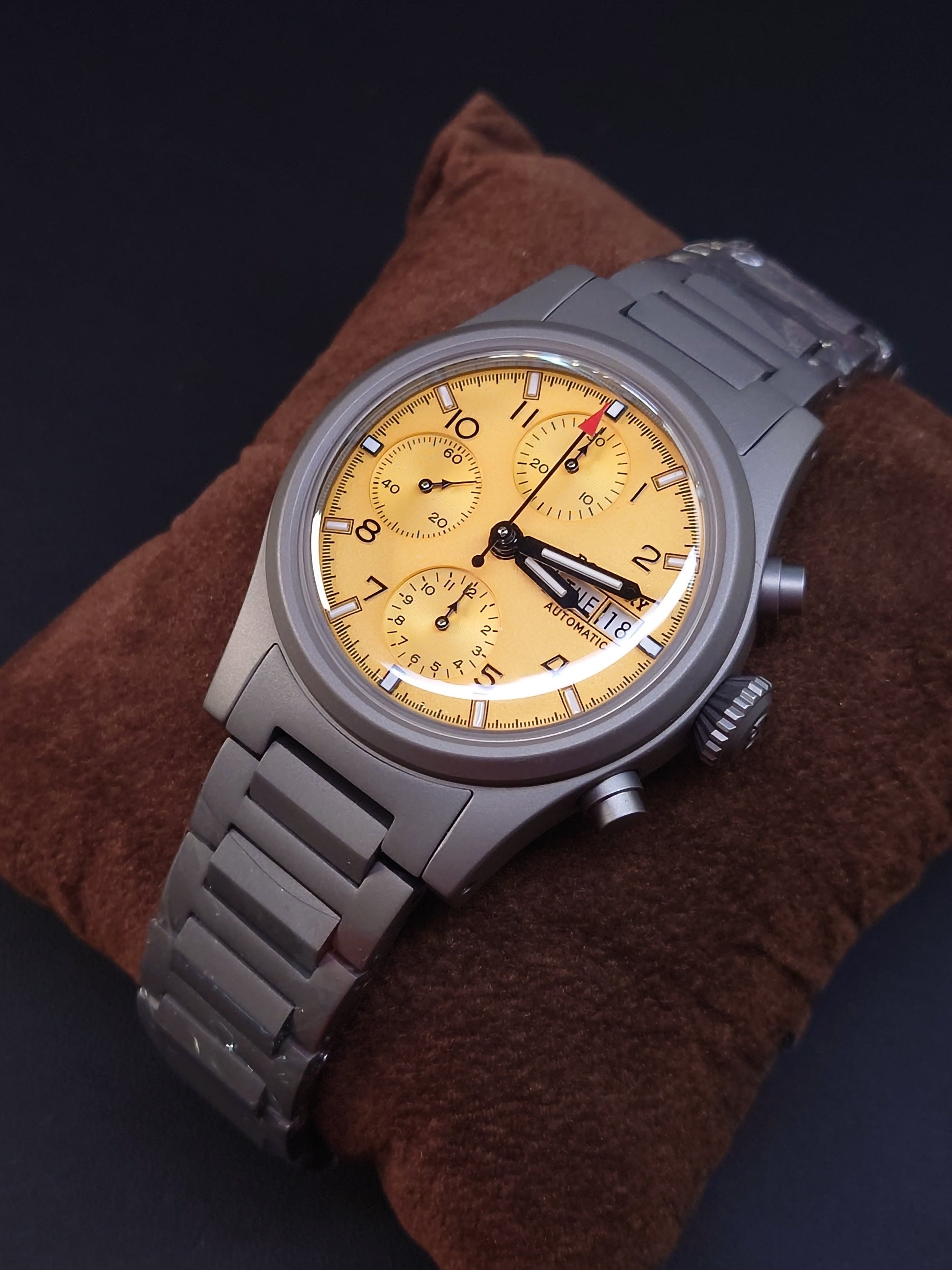 Boderry Landmaster Titanium Chronograph Automatic -  BD-A18T-05B Yellow