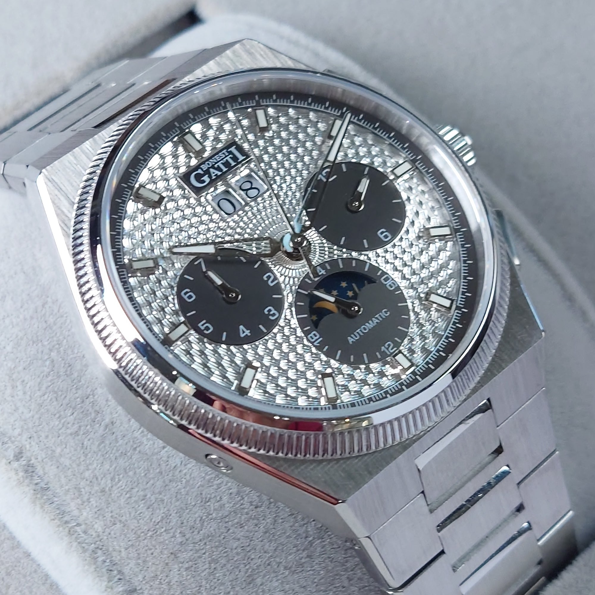 Bonest Gatti 現貨發售 多功能自動錶 BG8006-S2 WH