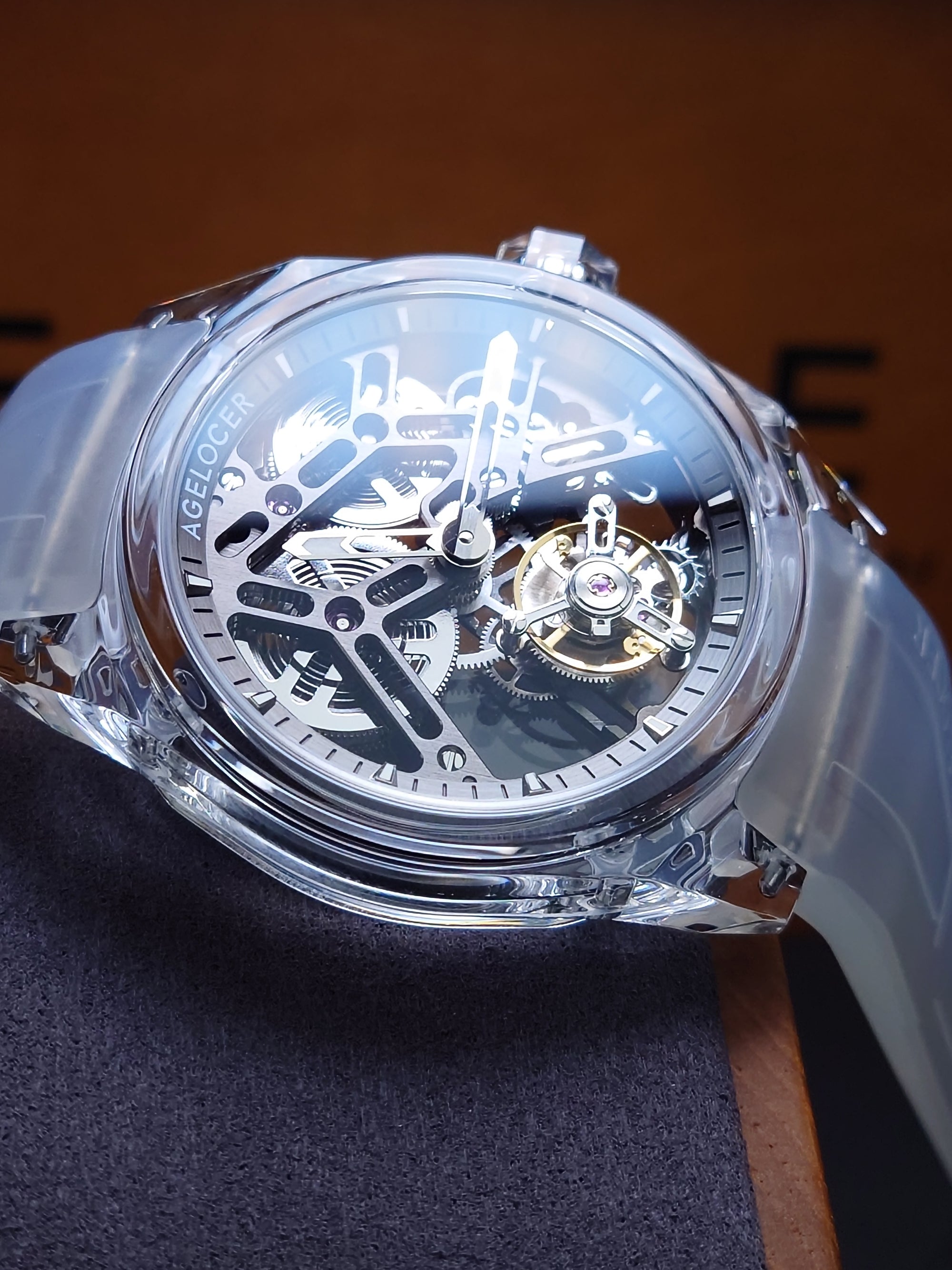 Agelocer 水晶錶殼80小時陀飛輪  - 黑面-AL9101S11