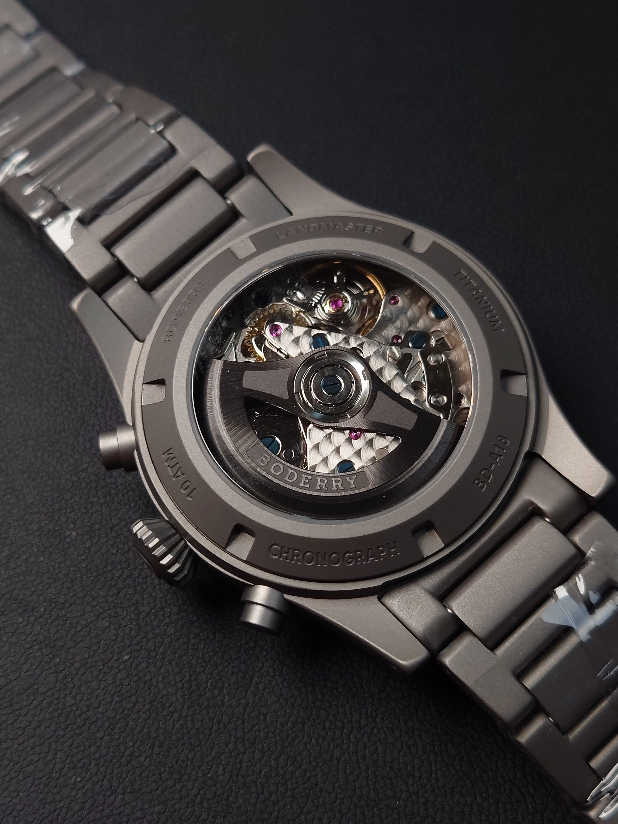Boderry Landmaster Titanium Chronograph Automatic -  BD-A18T-04B WHPanda