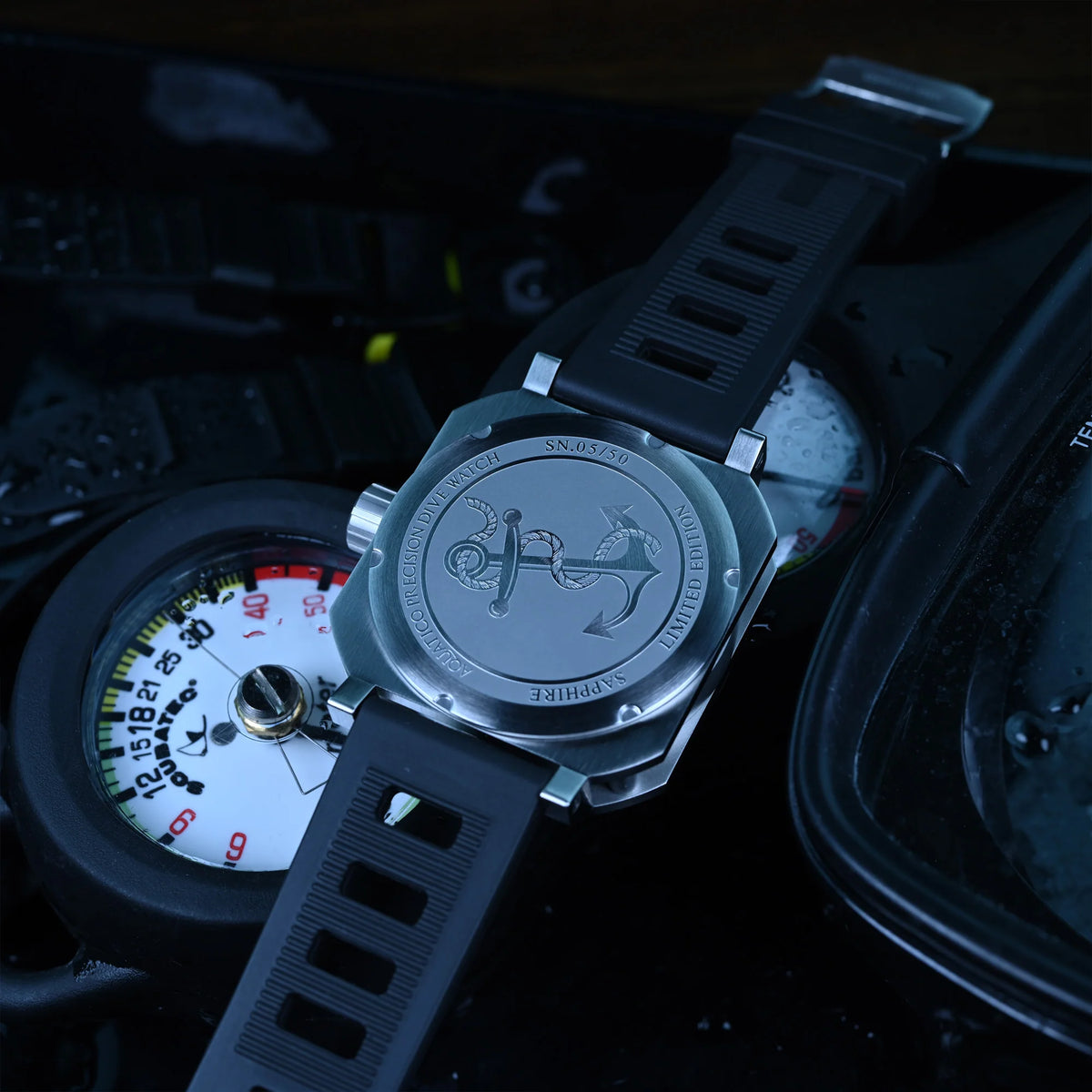 Aquatico Ironblock Tritium Blue Dial T100