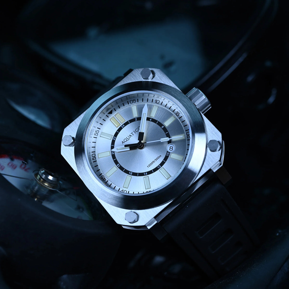Aquatico Ironblock Tritium Steel Dial T100氣燈 機械錶