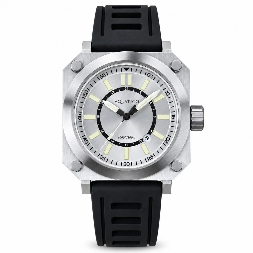 Aquatico Ironblock Tritium Steel Dial T100氣燈 機械錶