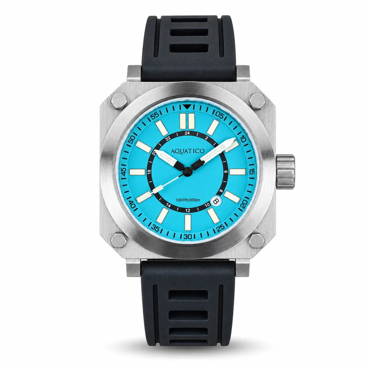 Aquatico Ironblock Tritium Blue Dial T100氣燈機械錶