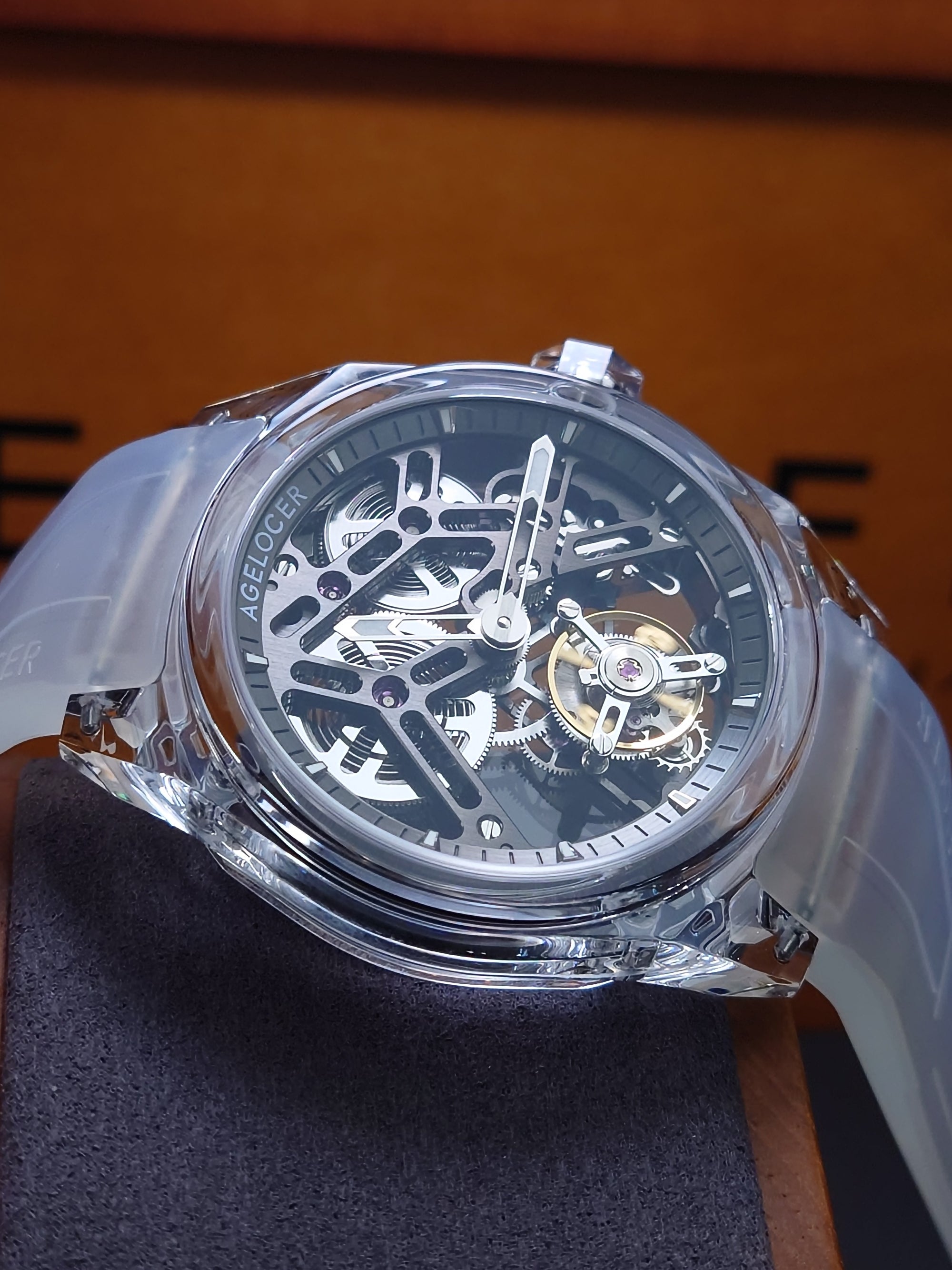 Agelocer 水晶錶殼80小時陀飛輪  - 黑面-AL9101S11
